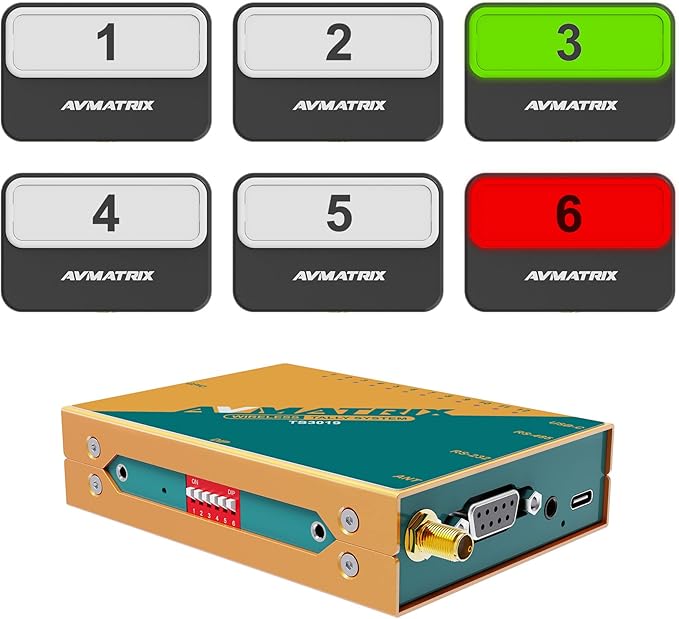 AVMATRIX TS3019-6 200 Meter Wireless Multi-Camera Tally System by LILLIPUT