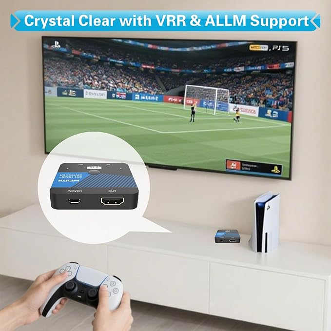 iArkPower 8K HDMI Switch 2 in 1 Out 4K@120Hz HDMI Switcher Support HDR10+ - Image 5