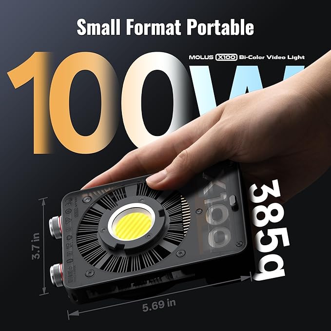 ZHIYUN MOLUS X100 Bi-Color Standard 100W Video Light V2 Upgraded Version - Image 3