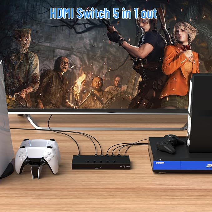 RuiPuo 5Port HDMI Switcher 4K@60Hz 5In 1Out HDMI Selector - Image 5