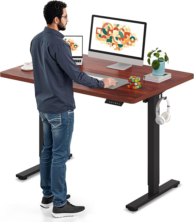 SANODESK Electric Standing Desk 48 x 30 Inches Whole-Piece Desktop Height by sanodesk