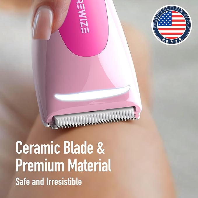 BAREWIZE Bikini Trimmer for Women, Electric Shaver for Women | LED Light - Image 5