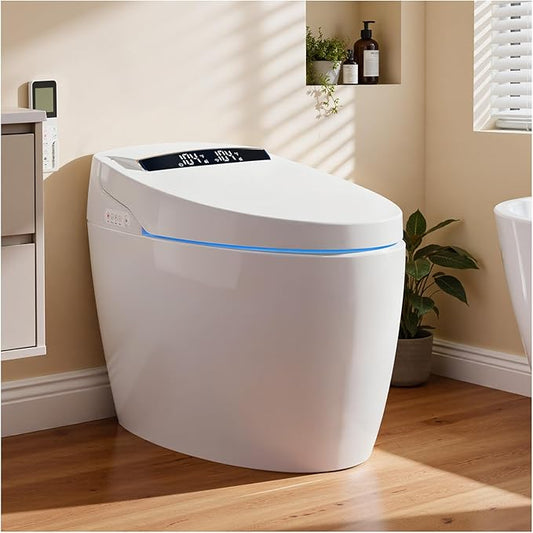 WANSID Smart Toilet with Bidet Built in, Bidet Toilet with Auto Open/Close Lid by WANSID