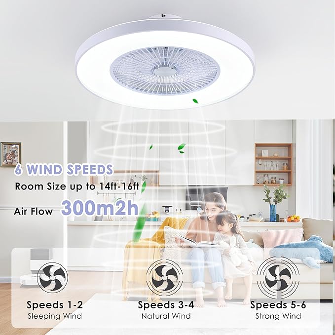 HUMHOLD 24" Bladeless Ceiling Fans - Image 8