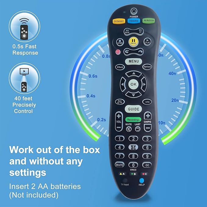 Universal Remote Control S30 for AT&T, Replacement Remote for TV and Receiver - Image 2