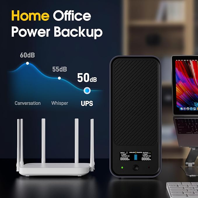 GOLDENMATE 1000VA/800W Lithium UPS Battery Backup & Surge Protector, Backup - Image 9