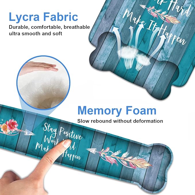 Keyboard Wrist Rest and Mouse Pad Wrist Support Set, Inspirational Quote Stay - Image 6