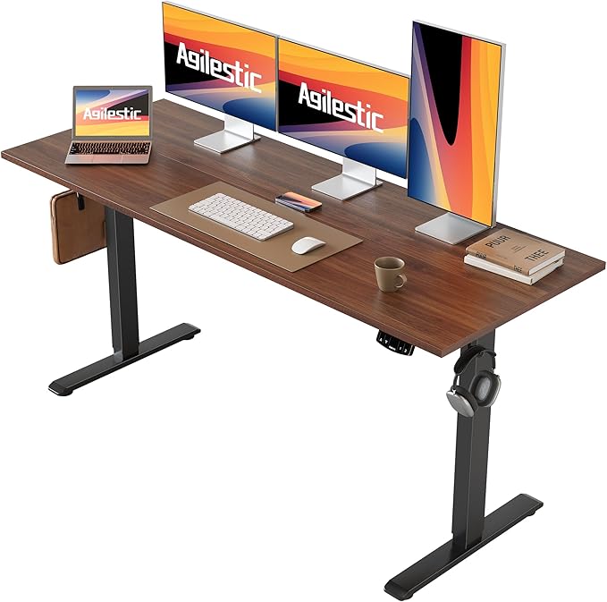 Agilestic Electric Standing Desk, Large 60 x 24 Inches Height Adjustable Desk by Agilestic