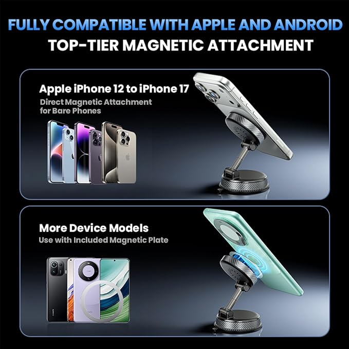 360° Adjustable Radio Magnetic Suction Phone Holder - Image 9