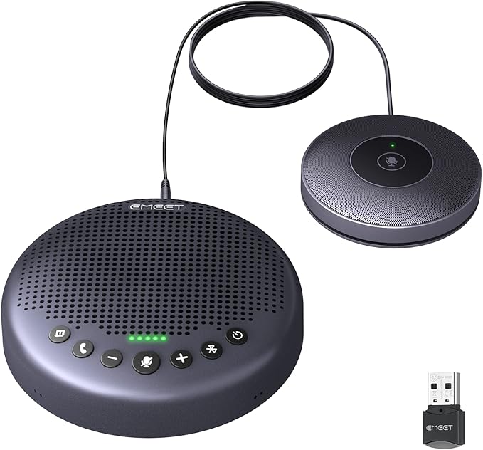 EMEET Conference Speaker and Microphone w/8+1 Mics, 360° Voice Pickup, Noise by EMEET