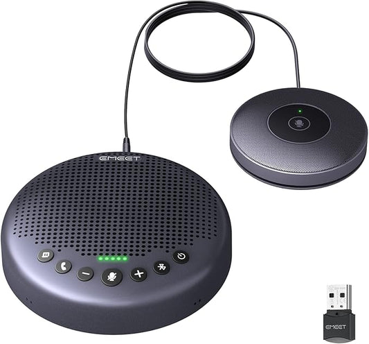 EMEET Conference Speaker and Microphone w/8+1 Mics, 360° Voice Pickup, Noise by EMEET