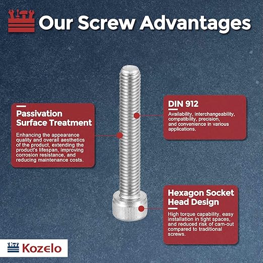 Kozelo 10pcs Socket Head Cap Screws - Image 3