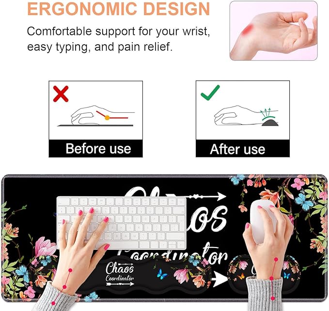 Ergonomic Keyboard Wrist Rest & Mouse Pad Wrist Rest Set, Chaos Coordinator - Image 5
