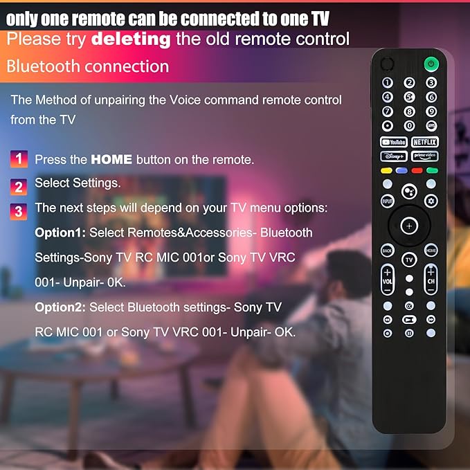 Universal Backlit Remote for Sony TV, Replacement Remote for Bravia XR/XBR/KD - Image 8