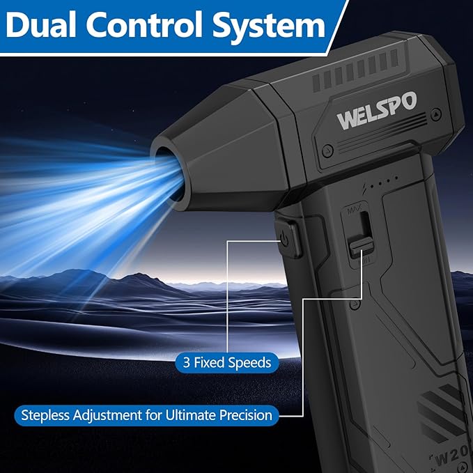 Welspo Compressed Air Duster 260000RPM Super Power Electric Air Duster - Image 3