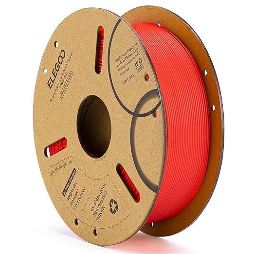 ELEGOO PLA Filament 1.75mm Red 1KG, 3D Printer Filament Dimensional Accuracy by ELEGOO