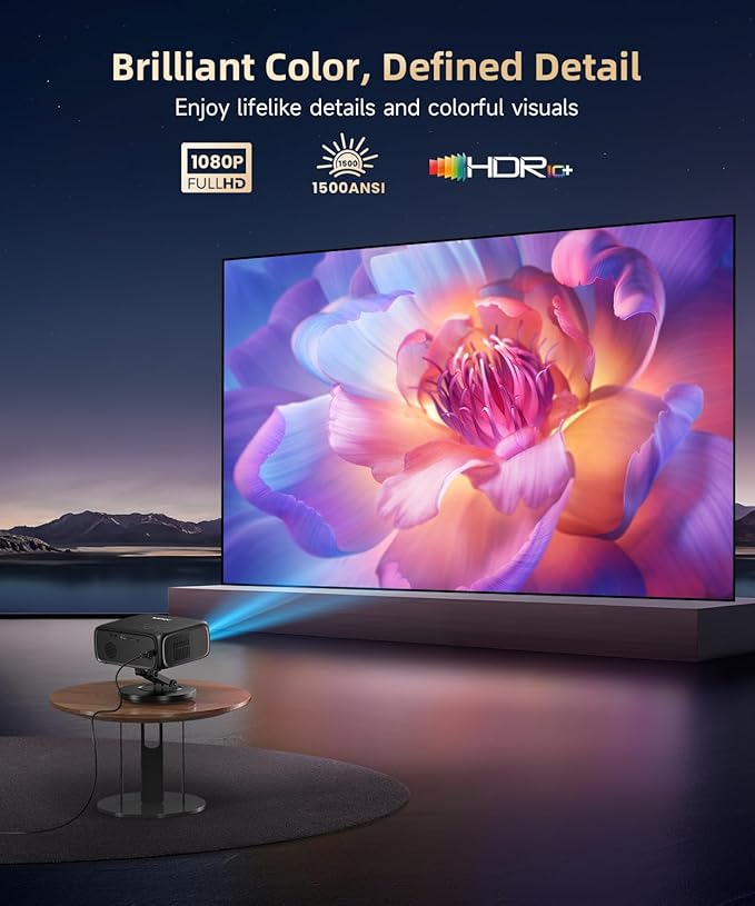 Smart Projector with WiFi and Bluetooth, SOPYOU Portable Outdoor Projector 4K - Image 4