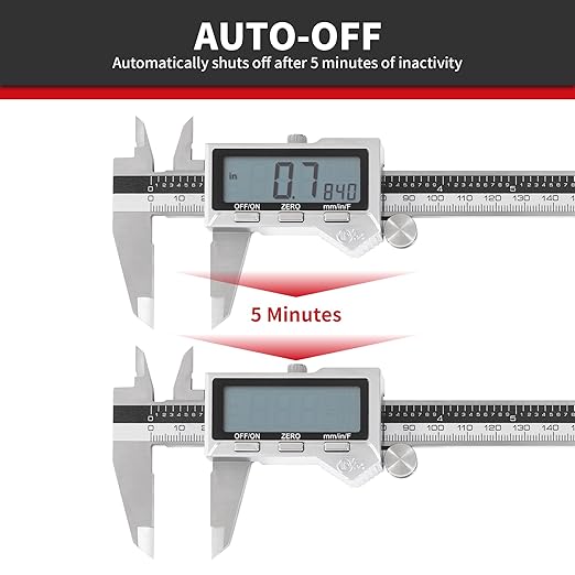 Unipec 12 Inch Digital Caliper, 150mm Calipers Measuring Tool - Image 5