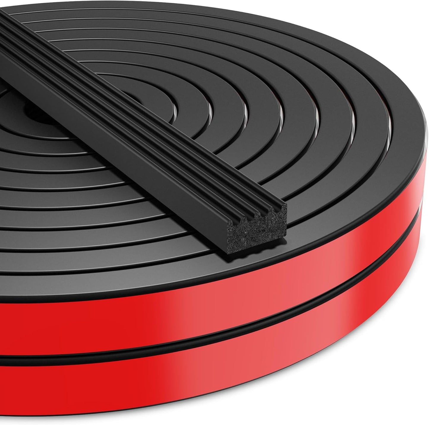 UIOCSSC 26Ft EPDM Rubber Weather Stripping Foam RV Door Seal Self-Adhesive Marine Hatch & RV Door Seal, Automotive Weatherstrip for Enclosed Trailer, Boat, Truck Bed & Home, W:0.625"; H:0.375"