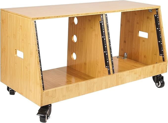 Sound Town DIY 2 x 8U Slanted Studio Rack by SOUNDTOWN