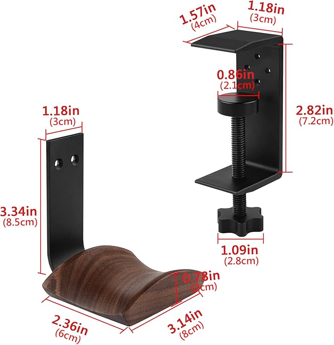 GEEKRIA Wooden Headphones Stand Compatible - Image 3
