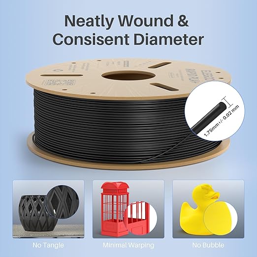 ELEGOO Rapid PLA Plus Filament 1.75mm Gray 1KG, PLA+ 3D Printer Filament - Image 5