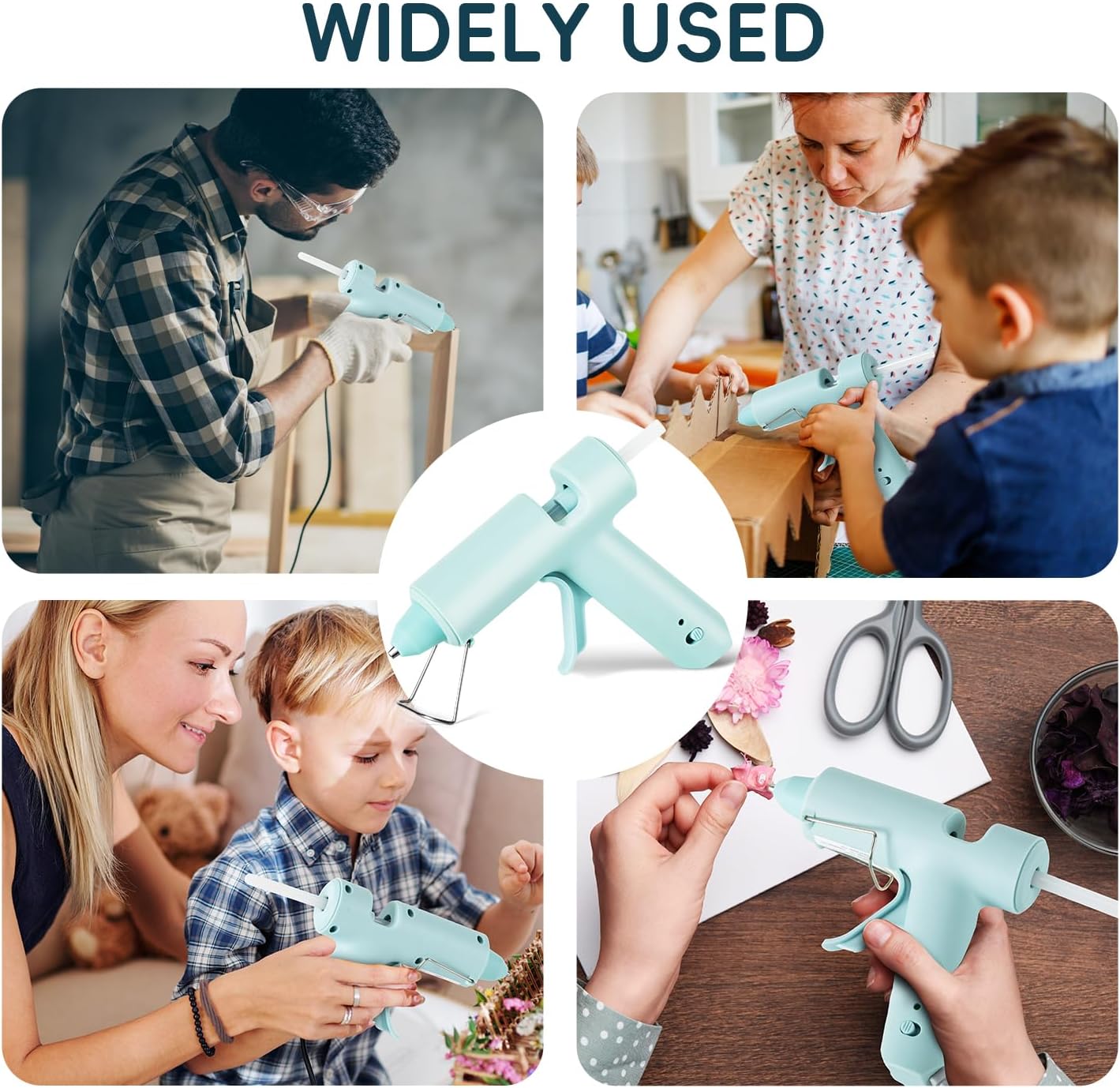 Hot Glue Gun, Mini Hot Glue Gun Kit with 30 Glue Sticks | Consistent Flow, Fast Heating& Ergonomic Design for School Arts& Crafts, DIY Projects and Home Repairs& Decoration