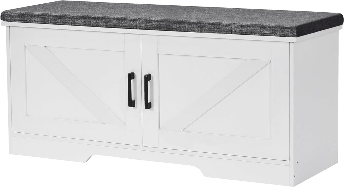 homsho farmhouse shoe storage bench with 2 barn, main product view