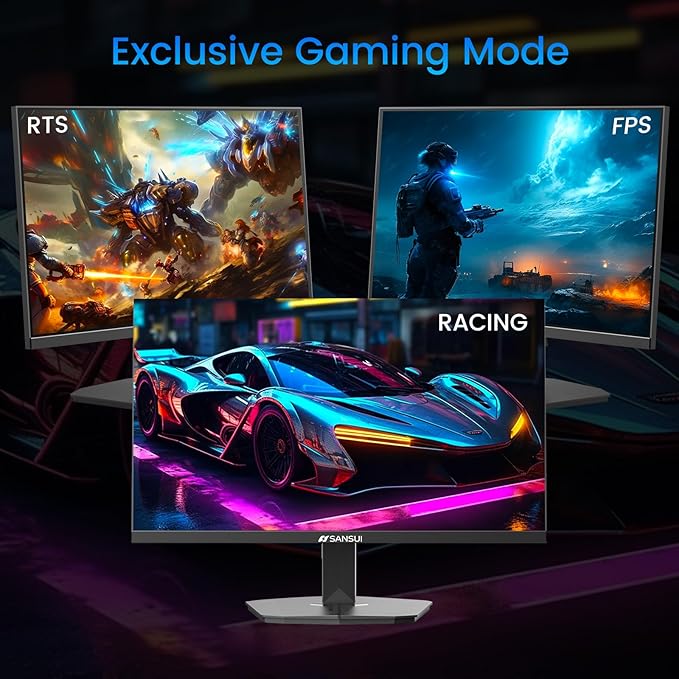 SANSUI 24 Inch Gaming Monitor 180Hz, DP 1.4 & HDMI 2.0 Ports High Refresh Rate - Image 3