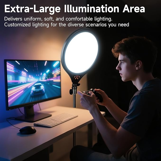 Ring Light with Stand and Phone Holder, Selfie Ringlight - Image 4