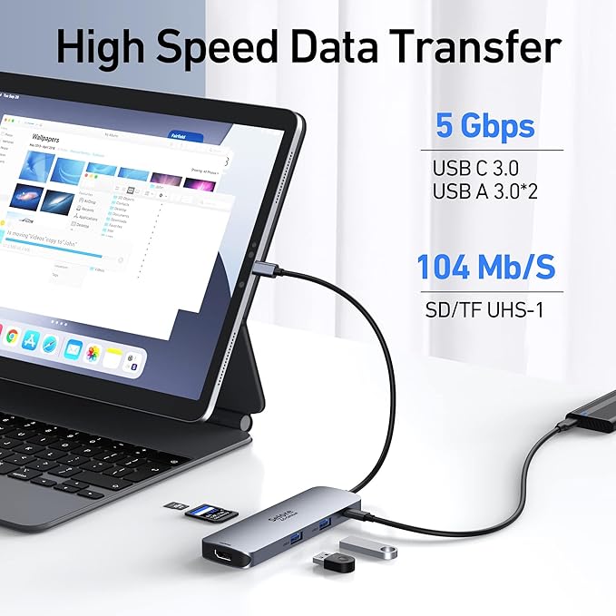 USB C Docking Station Dual HDMI Monitor, USB C to Dual HDMI Adapter - Image 6