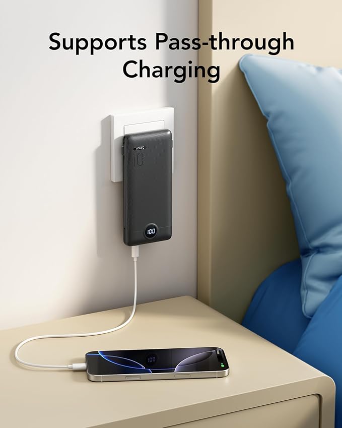 VRURC Portable Charger with Wall Plug, 10000mAh Slim Portable Charger Built in - Image 7