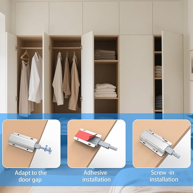 15 Pack Push to Open Cabinet Hardware, Touch Latches - Image 4
