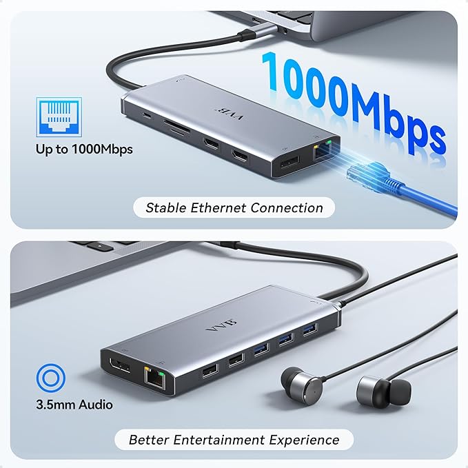 USB C Laptop Docking Station Dual Monitor HDMI - Image 7