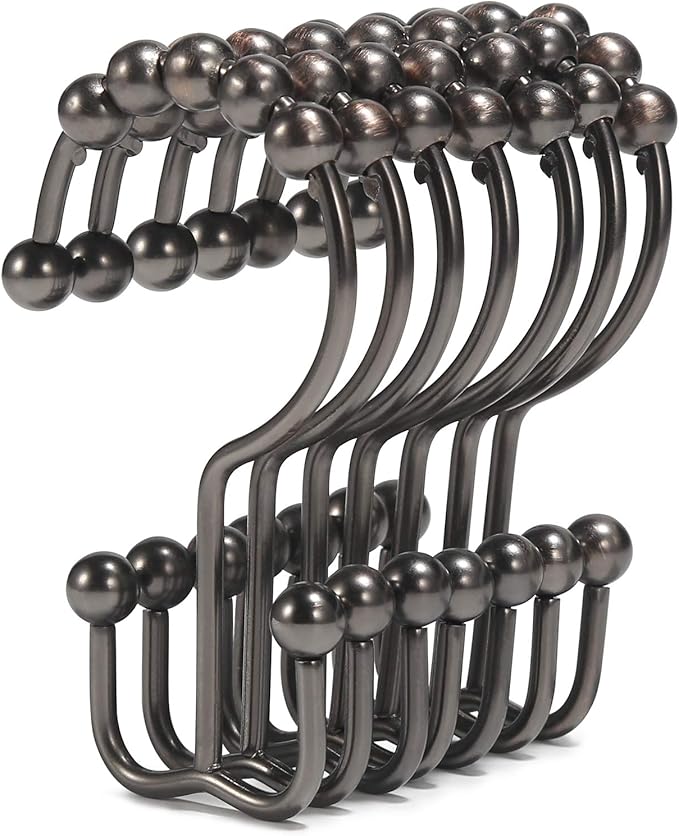 Shower Curtain Hooks, Goowin Shower Curtain Rings, Stainless Steel Shower by Goowin