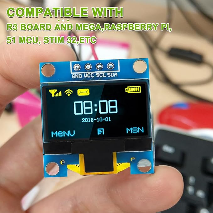 EPLZON 5 Pack 0.96 inch OLED IIC Display Module 128x64 Pixel Mini Self-Luminous - Image 5