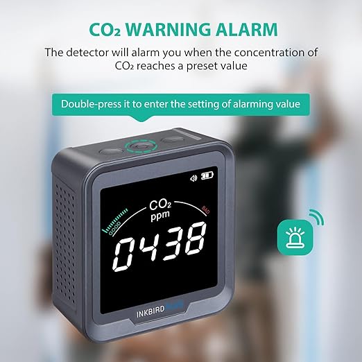 INKBIRDPLUS Ndir CO2 Detector Battery Powered | Digital CO2 Monitor - Image 4
