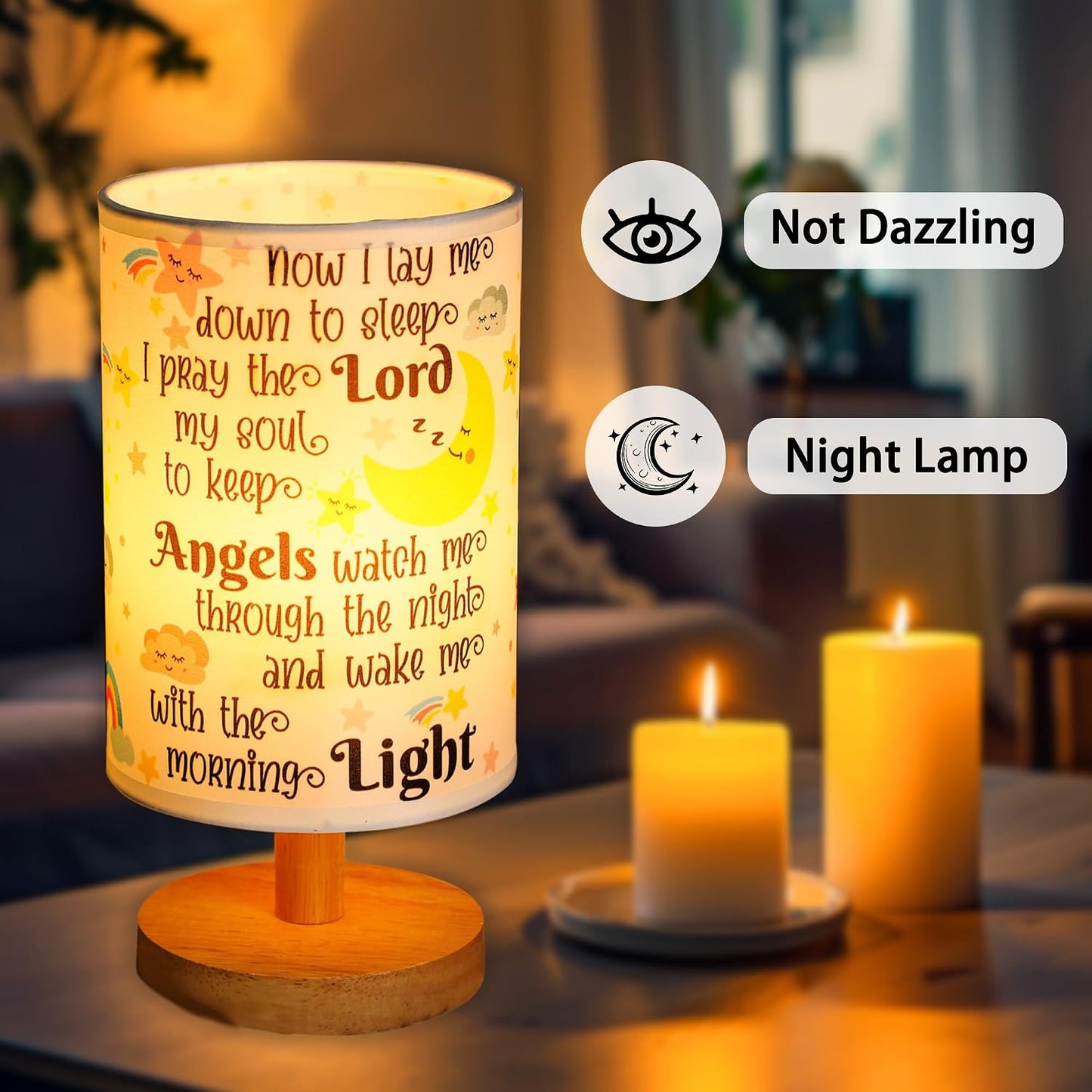 WSYEAR Baptism Gifts for Girl & Boy - Baby Christening Gifts, Nursery Decor Night Light - Now I Lay Me Down to Sleep