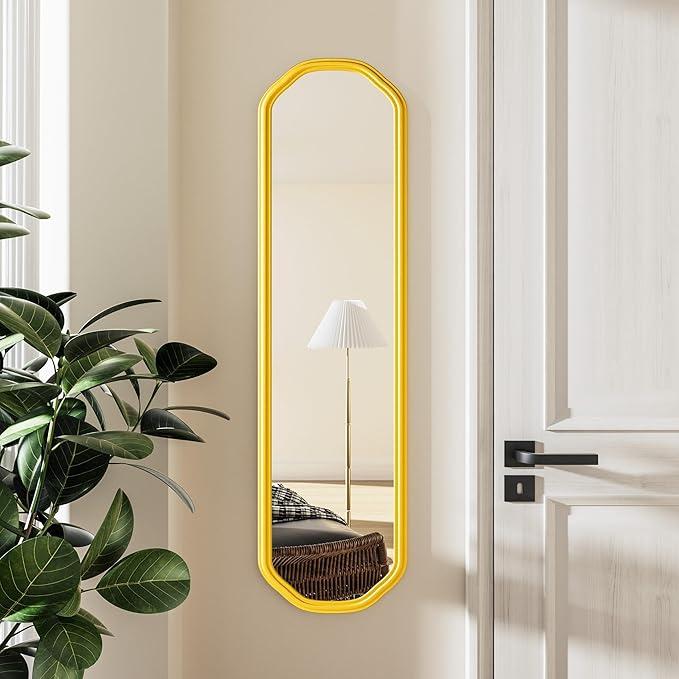 Modern Slim Wall Decor Mirror 10"x44" Gold - Image 8