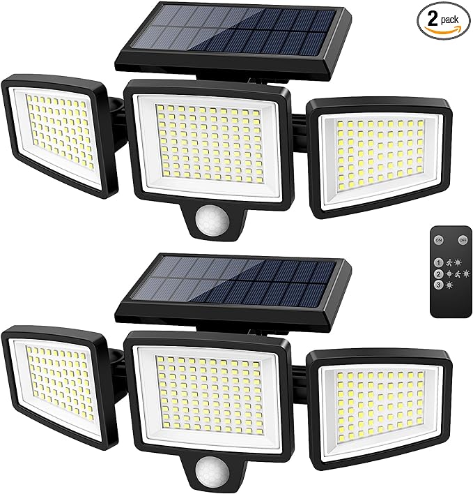 Tuffenough Solar Outdoor Lights 2500LM 210 LED Security Lights by SolarOutdoorLights