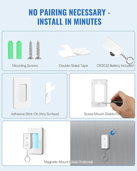 Remote Control Outlet, WILAWELS Wireless Light Switch, Expandable Remote Outlet - Image 6