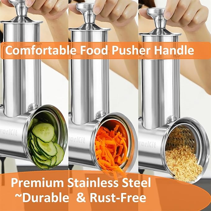 FavorKit Large Stainless Steel Slicer Shredder Attachment - Image 3