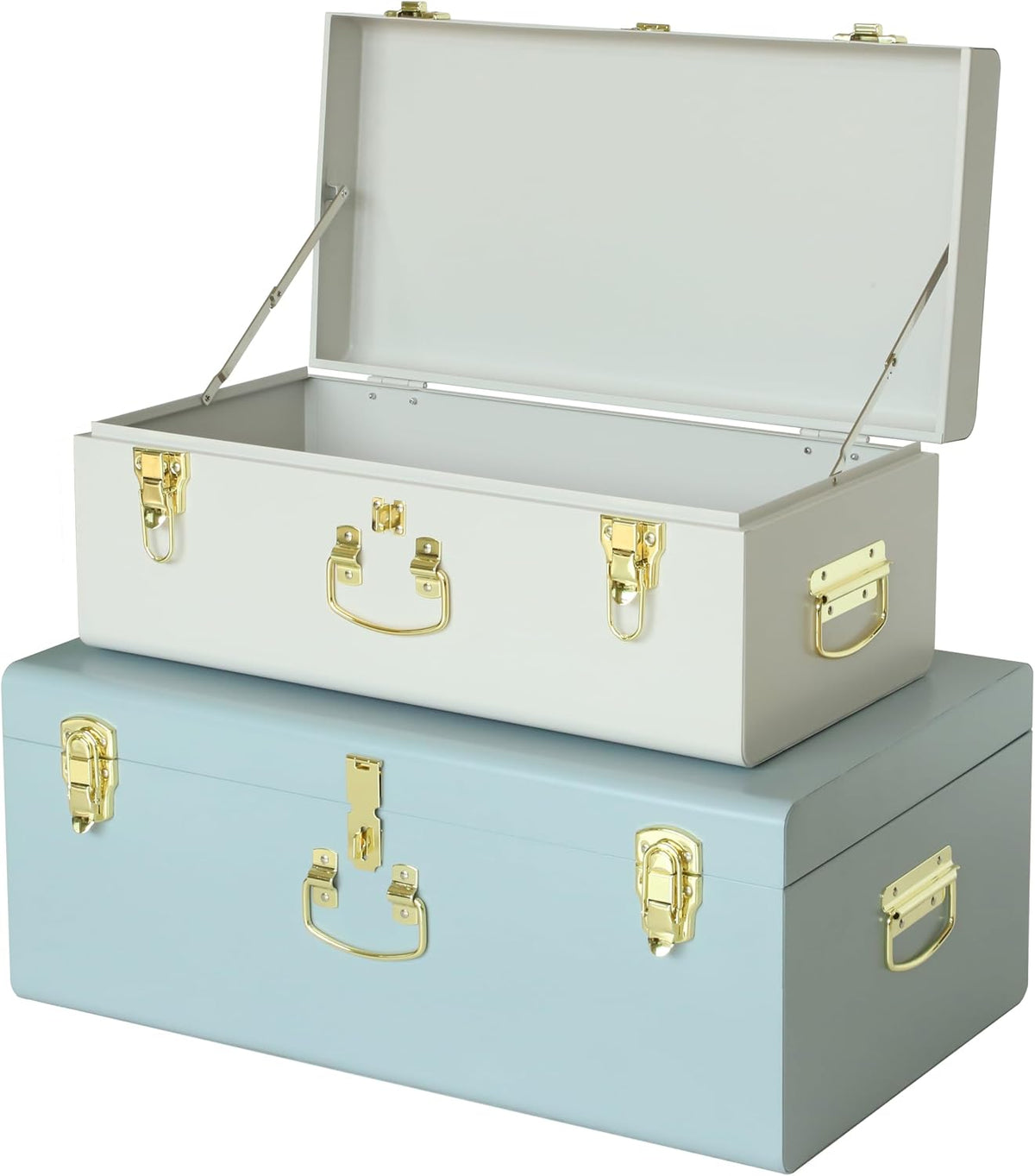 vixdonos decorative large metal box storage trunk chest, main product view
