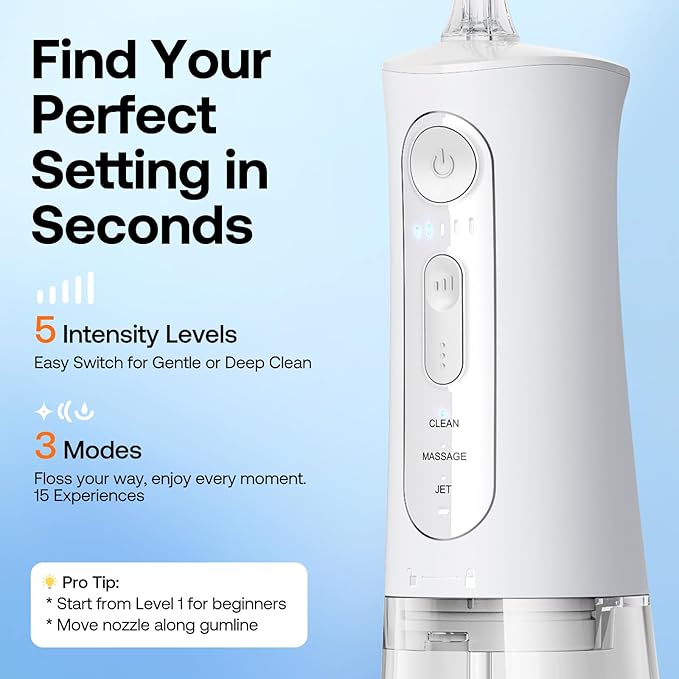 Bitvae Water Dental Flosser for Teeth, Rechargeable Water Teeth Cleaner Picks - Image 4