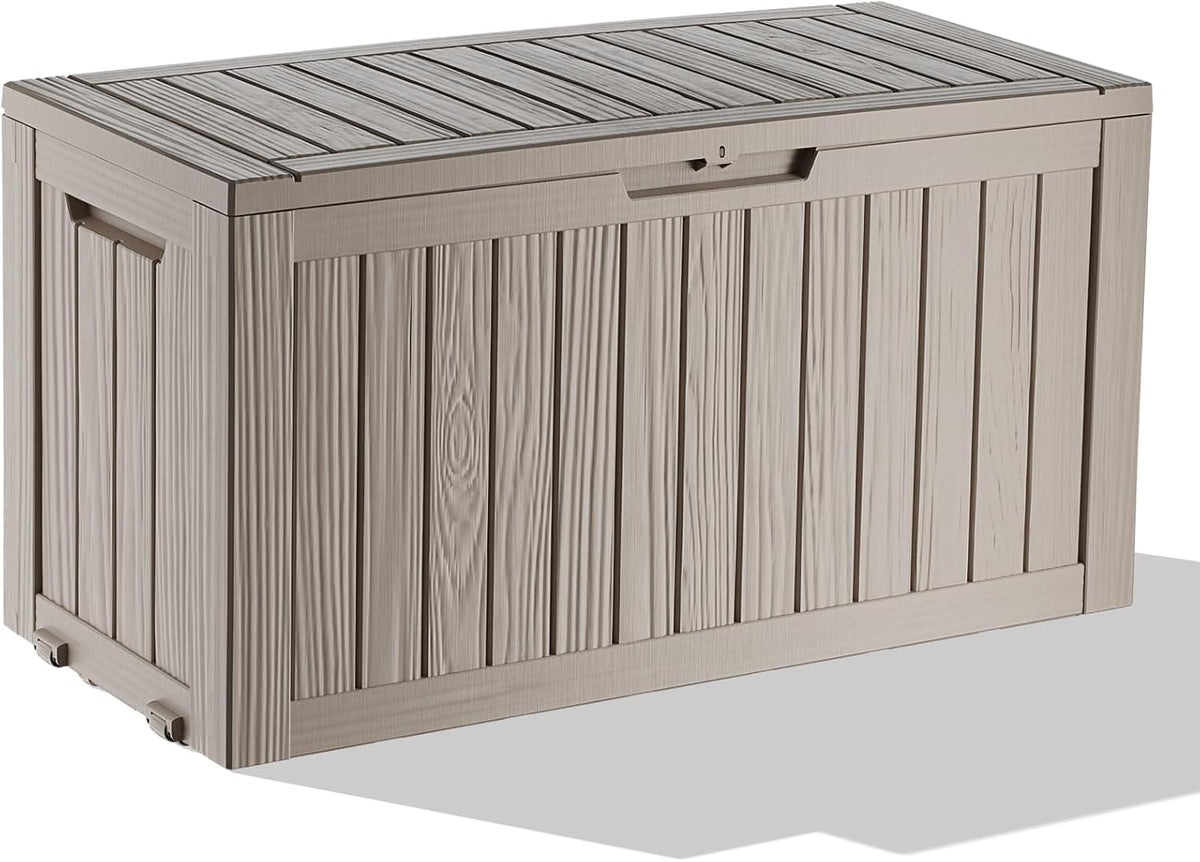 patiozen 75 gallon outdoor deck box,waterproof resin outdoor, main product view