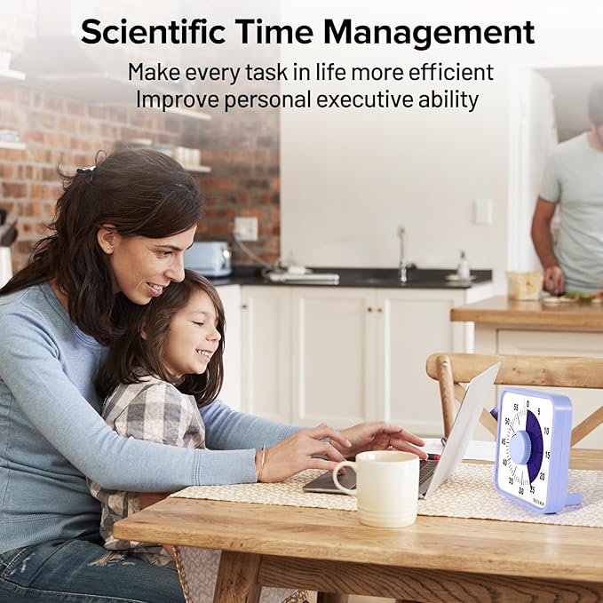 Secura 7.5 Inch Visual Timer, 60 Minute Oversize Visual Countdown Timer - Image 5