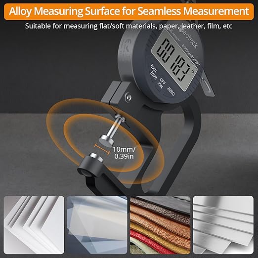 Neoteck Digital Thickness Gauge 1inch/25.4mm, 0.00005inch/0.001mm LCD Display - Image 4