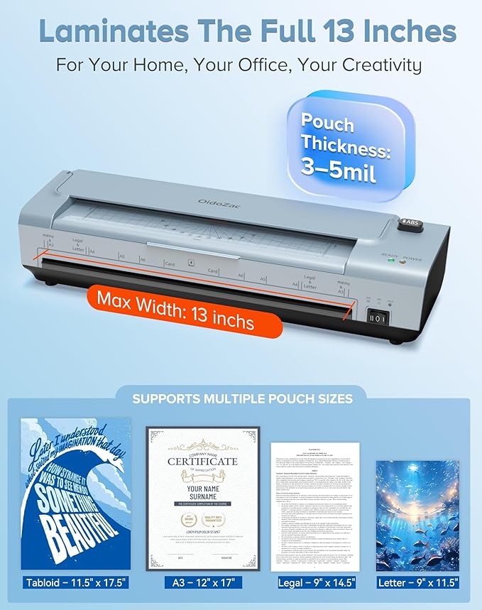 OidoZac 13 Inch Laminator Machine - Image 8
