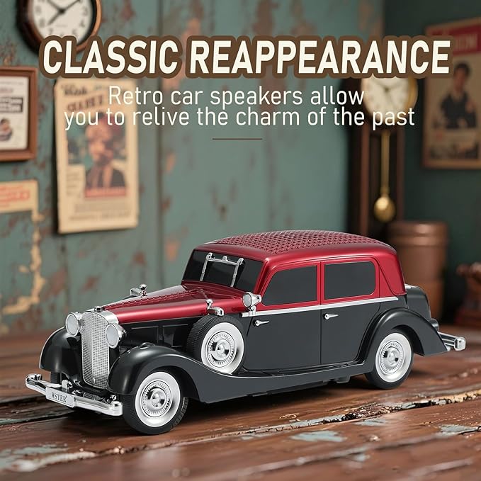 WSTER WS-1934 Retro Classic Car Bluetooth Replica Speaker – Wireless HD Sound - Image 3