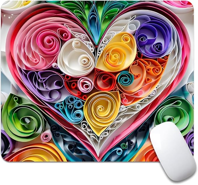 Love Flower Square Mouse pad, Waterproof, Anti Slip Rubber Base, Computer Mouse by Goodsprout